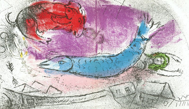 The Blue Fish by Marc Chagall, 1957