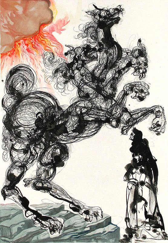 Cerberus by Salvador Dali, 1963