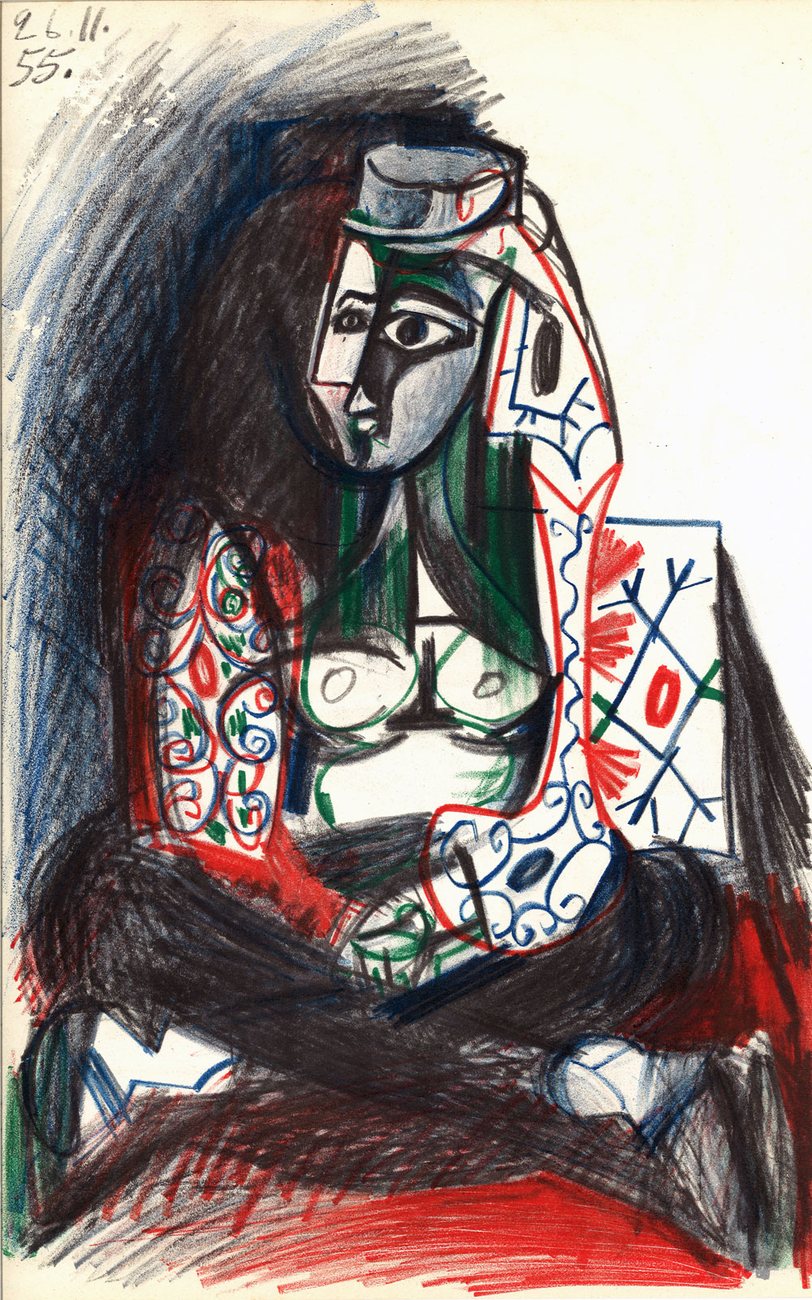Woman In Turkish Garb VIII by Pablo Picasso, 1955