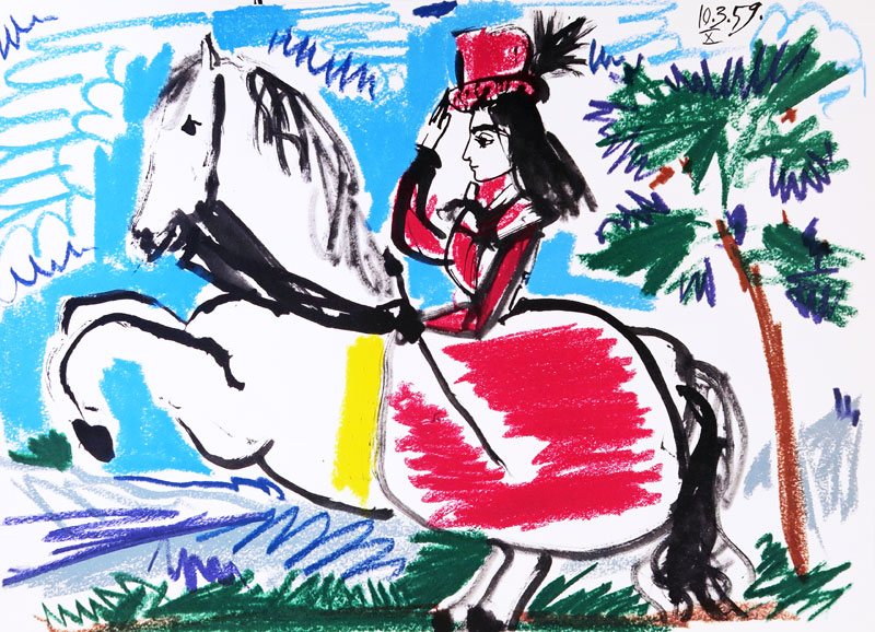 Woman On Horse X by Pablo Picasso, 1961